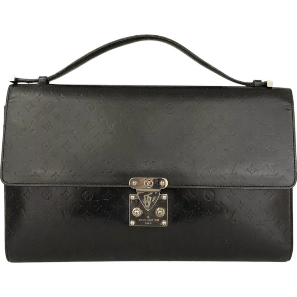 419250AX (K3) Louis Vuitton Hand Bag Anouchka MM Black Monogram Ｍini